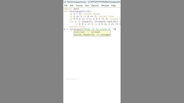 Cách kiểm tra số nguyên tố tối ưu nhất trong Python #laptrinh #youtubeshorts