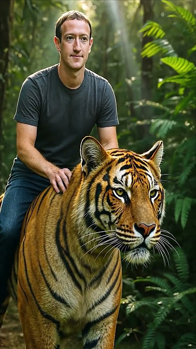 Mark Zuckerberg on a Tiger in the Wild – AI Magic? #MarkZuckerberg #meta_CEO #Marktigerencounter