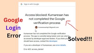 Access Blocked: Resolving Google OAuth Login Error redirect_uri_mismatch