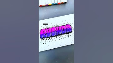 Bubble Letters Name Writing Ideas! #art #shorts