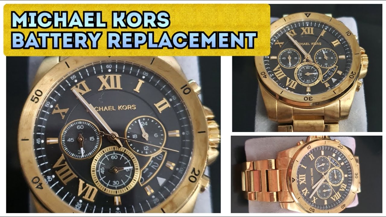 MICHAEL KORS WATCH BATTERY REPLACEMENT - YouTube