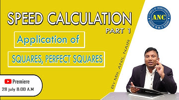 Specific Techniques on Speed Calculations-  Special class-1