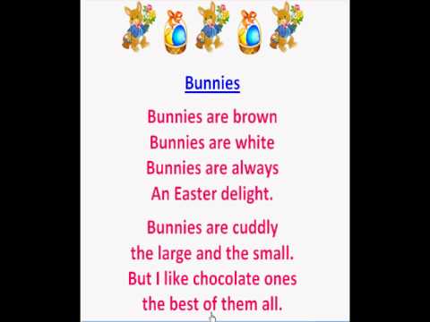 Bunnies Kids Easter Poems You