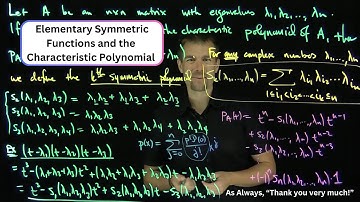 Elementary Symmetric Polynomials and the Characteristic Polynomial
