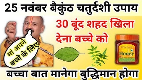 बैकुंठ चतुर्दशी शहद वाला उपाय | बच्चा आपका बात मानेगा और बुद्धिमान होगा | pradeep Mishra ji ke upay