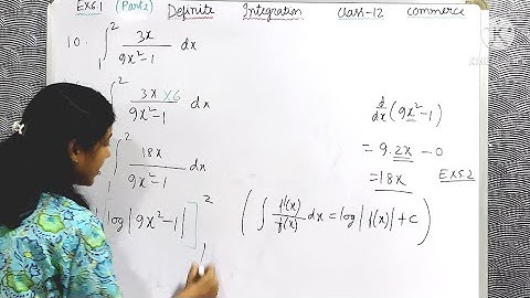 Definite Integration Class 12 Commerce Ex 6.1 Q6,7,8,9,10 11 Maths1 Maharashtra Board  #Integration