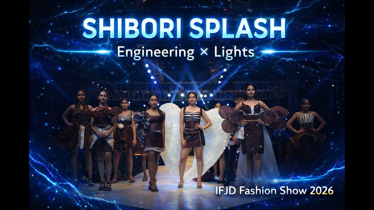 Shibori Fashion Show Round | Creative Shibori Designs with Light Concept | IFJD Rajkot