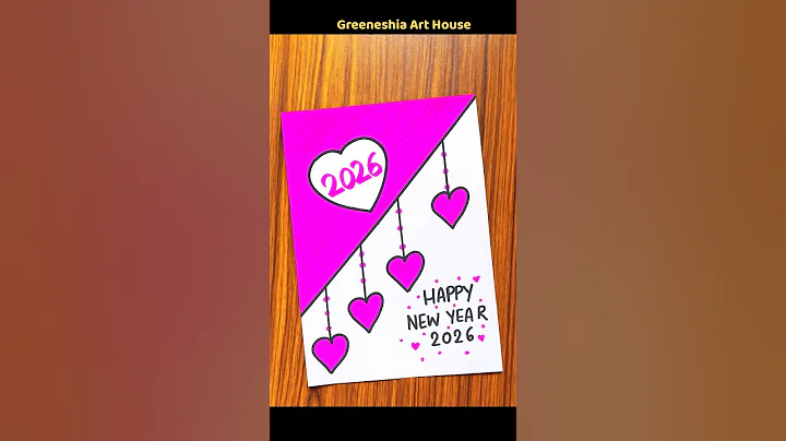 New Year Card 💫| Happy New Year DIY Card #shorts #youtubeshorts #diy