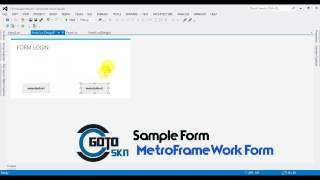 How to use Design From in Visual Studio using metroframework UI
