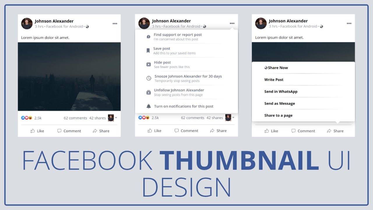 Facebook Thumbnail UI Design - Image Thumbnail Design