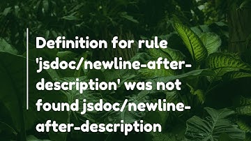 Definition for rule 