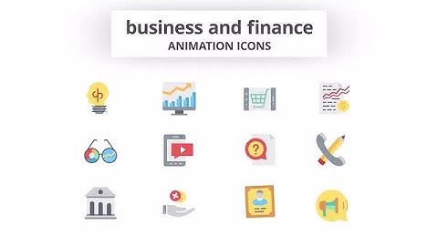 Business & Finance - Icons Motion Graphics Templates