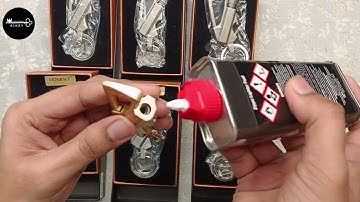 Stainless Steel 3 in 1 Keychain Lighter | Waterproof Cigarette Flint Lighter  Keyring Bottle Opener