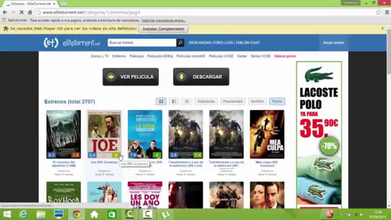 Descargar Películas Gratis Completas en Español 2015  HD 