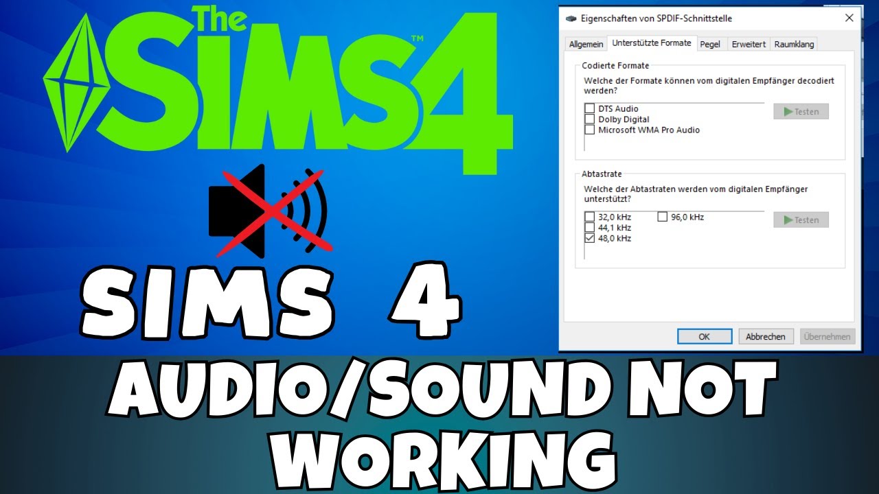 How to FIX Sims 4 Audio/Sound Not Working latest 2023 ️ - YouTube