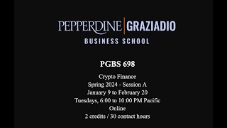 Hester Peirce Guest Lecture - Pepperdine University - Graziadio Business School - MBA Crypto Finance