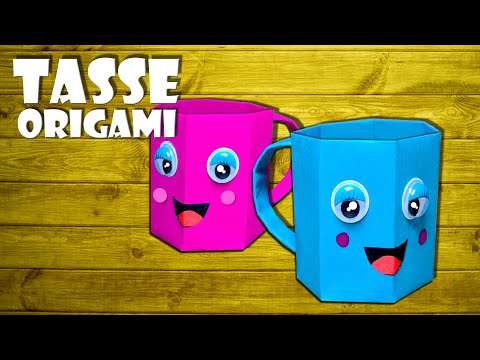 Origami Tasse falten aus Papier - mini paper cup DIY craft [4K]