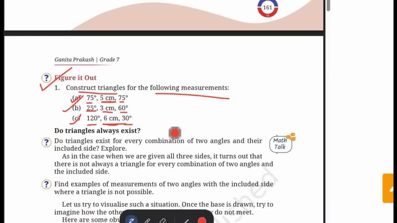 Class 7 Ganita Prakash Chapter 7 A Tale of Three Intersecting Lines Part 1