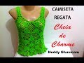 CAMISETA REGATA EM CROCHÊ CHEIA DE CHARME  NEDDY GHUSMAM