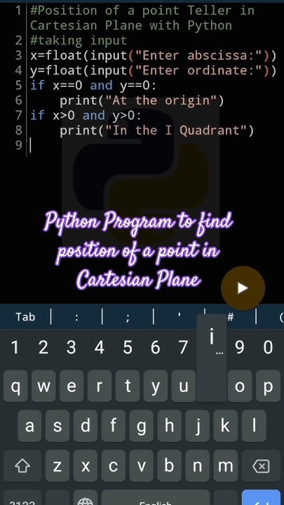 Python Program to find position of a point in Cartesian Plane | Master ...