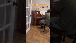 Watch me practice reading my music notes#musiclessons #Autism#arts#piano #trendingshorts