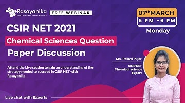 CSIR NET 2021 Day 3 -Chemical Sciences Question Paper Discussion + Detailed Answer Key Explanation