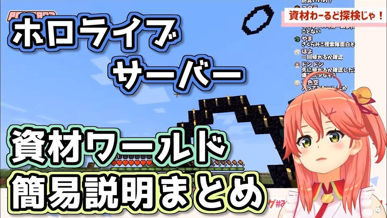 【ホロ鯖】資材ワールド設立に至った経緯･説明簡易まとめ