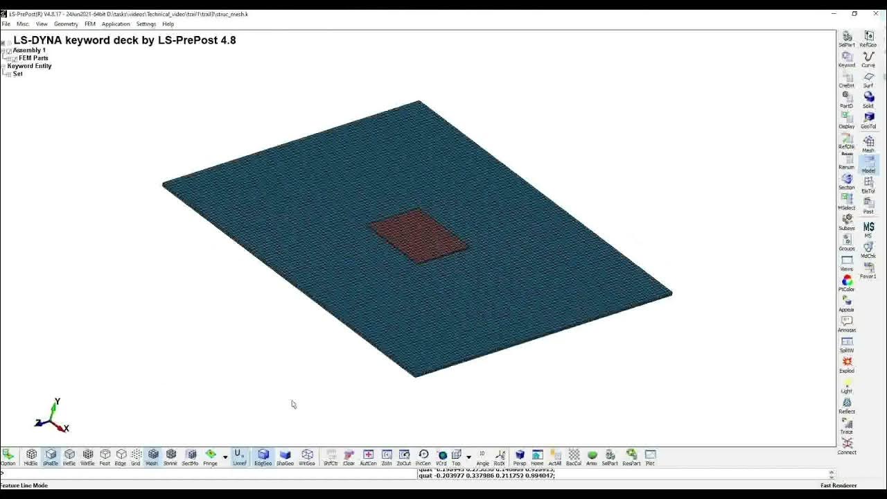 Create mesh in LS-Dyna (Shape Mesher) / ls-dyna tutorial 