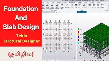 Foundation Design in Tekla Structural Designer in Tamil | Tekla Structure  tutorials in Tamil | MDS