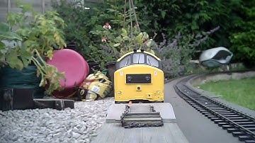 Heljan O gauge class 37. First complete run around my garden railway