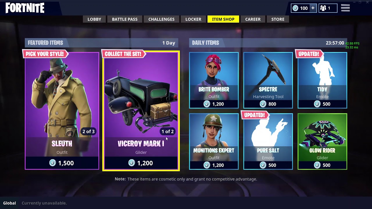 NEW NOIR & GUMSHOE & SLEUTH SKINS & VICEROY MARK I GLIDER - Fortnite Battle Royale