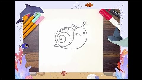 How to draw a cute easy snail | step by step drawing | #drawing #snail