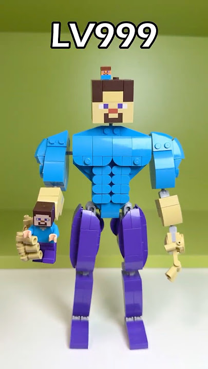 Level 1 VS Level 999 LEGO Steve... #lego#minecraft