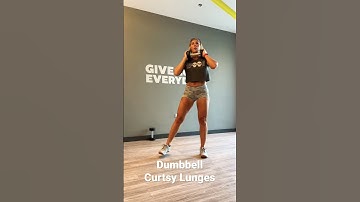 Dumbbell curtsy lunges