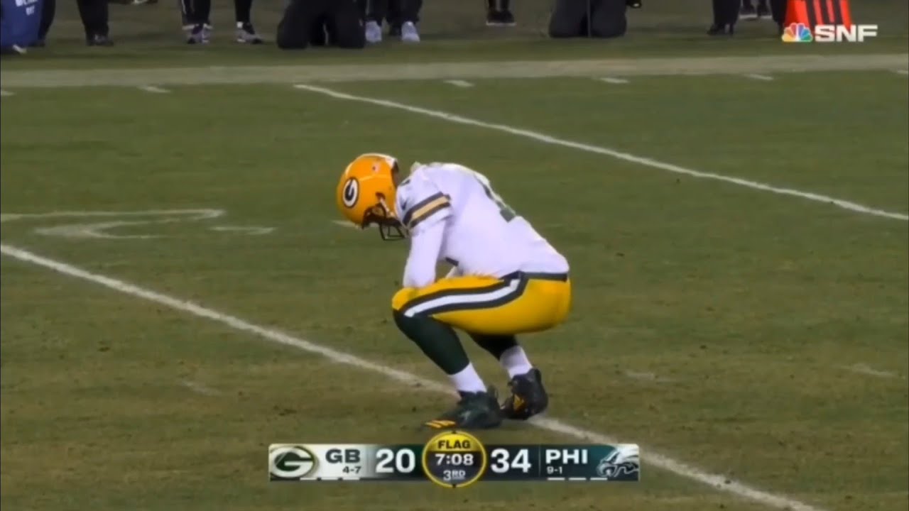 Aaron Rodgers Rib Injury Vs Philadelphia Eagles - YouTube