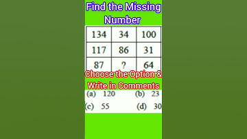 Hard Math Puzzle |Magic Square 3 X 3 | Find The Missing Number  | Maths Puzzle || #shorts #viral