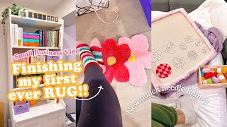 Making rugs & new designs on my holiday break 🎄💫 | Studio Vlog 34 | Small business vlog