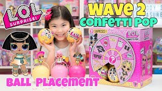 WAVE 2 LOL SURPRISE CONFETTI POP!! FULL CASE Series 3 Ball Placement Unboxing Pharaoh Babe Gold Hack