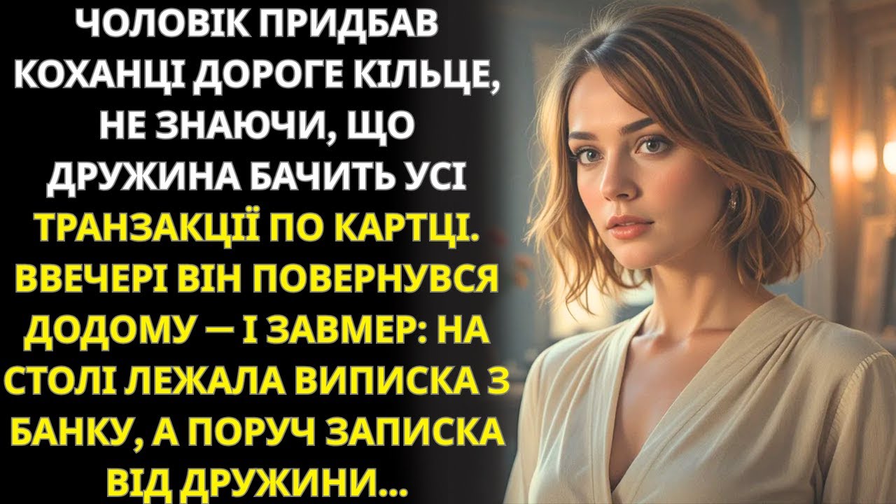 Чоловік купив каблучку коханці, забувши, що картка спільна — але записка дружини все змінила