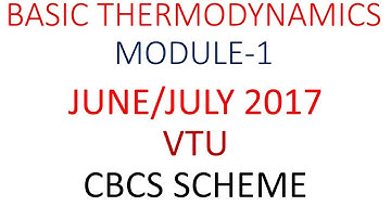 VTU Basic Thermodynamics June/July 2017 Solved-Mechanical Engineering CBCS Scheme