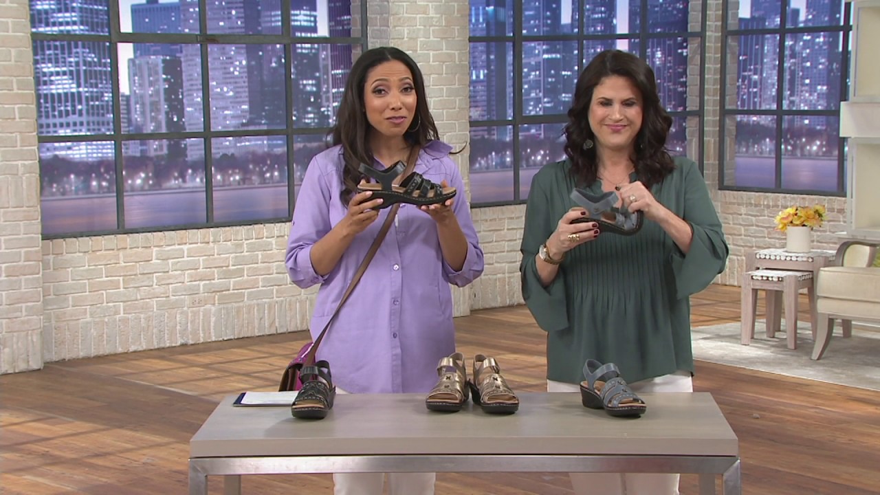 Clarks Leather Lightweight Sandals - Lexi Evelyn on QVC - YouTube