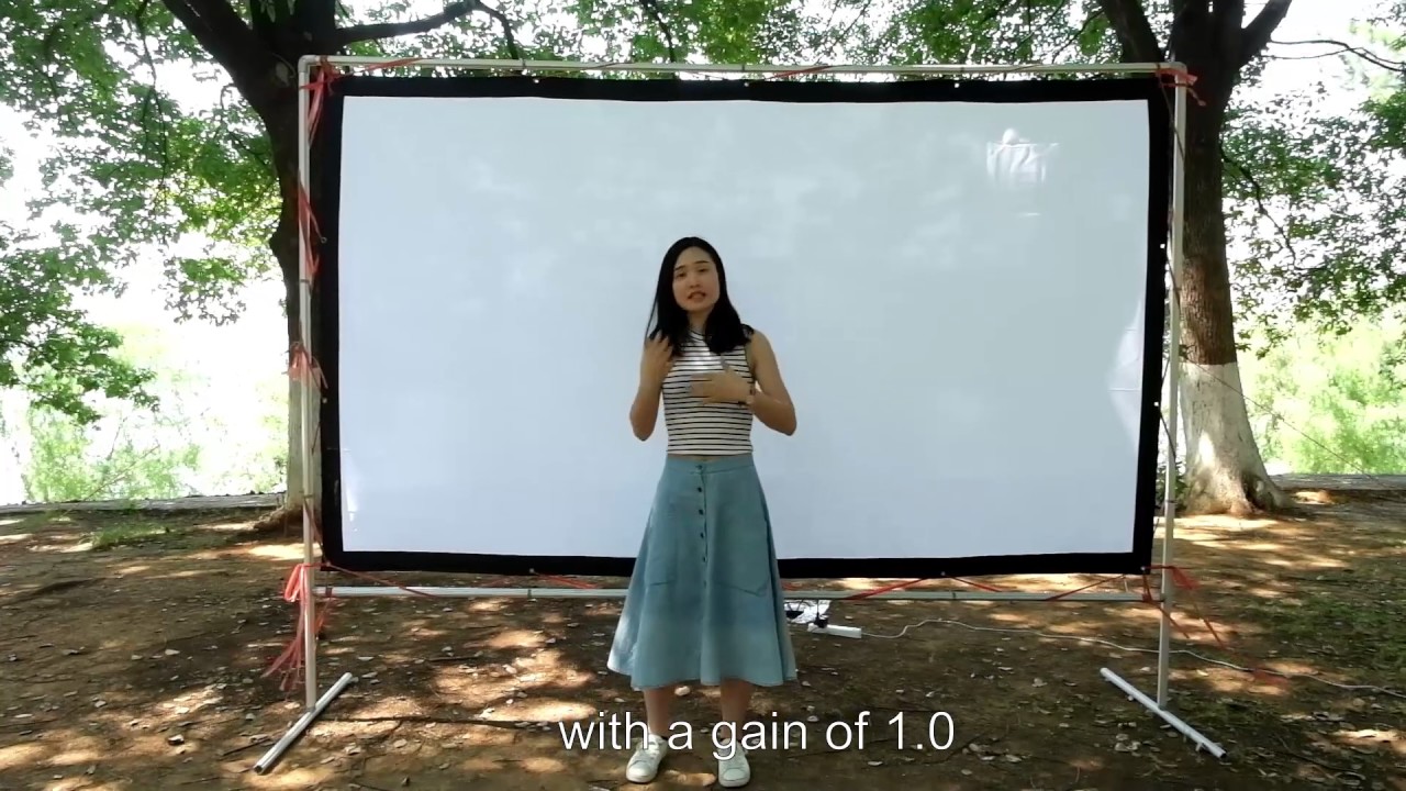 NIERBO three kinds of projection screen compare. Canvas screen ,rear screen  and silver screen - YouTube