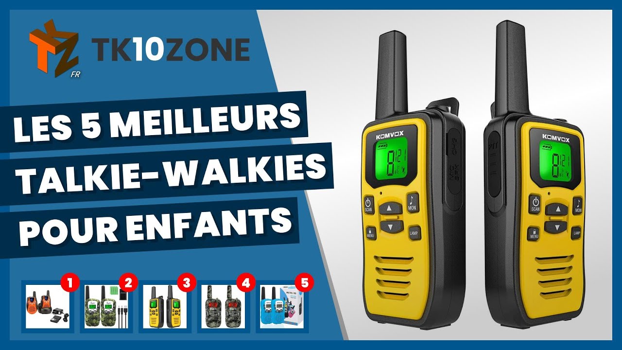 Talkies Walkies pour enfants, T-388 Walkie-talkies rechargeable