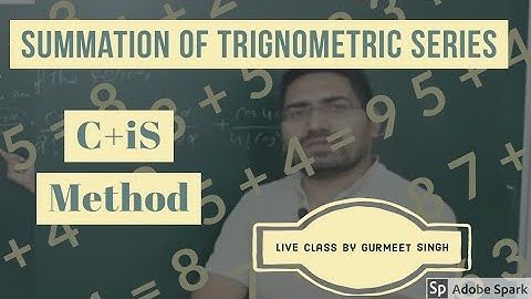Summation of Trignometric series || C+iS Method