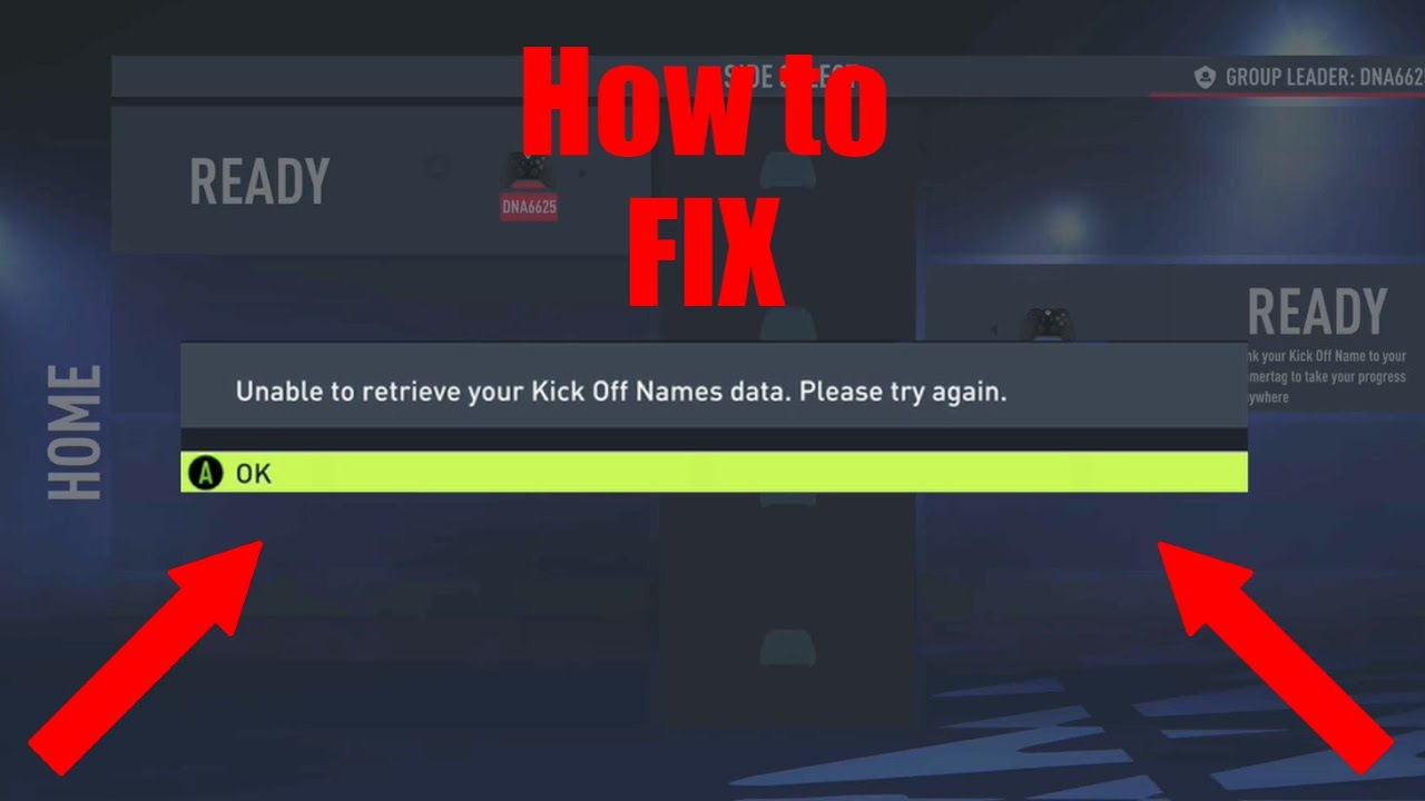 HOW TO FIX FIFA 22 'CAN'T LINK KICKOFF NAME DATA' BUG