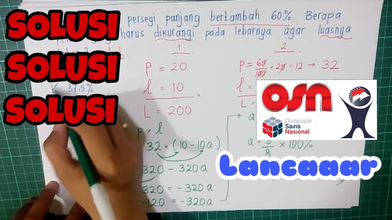 Pembahasan Soal Osn Matematika Smp Tingkat Kabupaten Kota Youtube