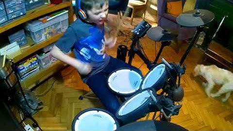 I Built The Sky - Up Into The Ether | Drum Playthru | 7yr old drummer