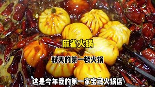 全红锅底好过瘾.包子跟棒骨煮到火锅里配上炒饭太香了