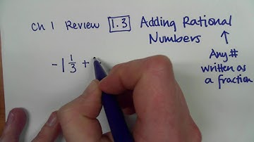 7th Grade 1.3 Adding Rational Numbers