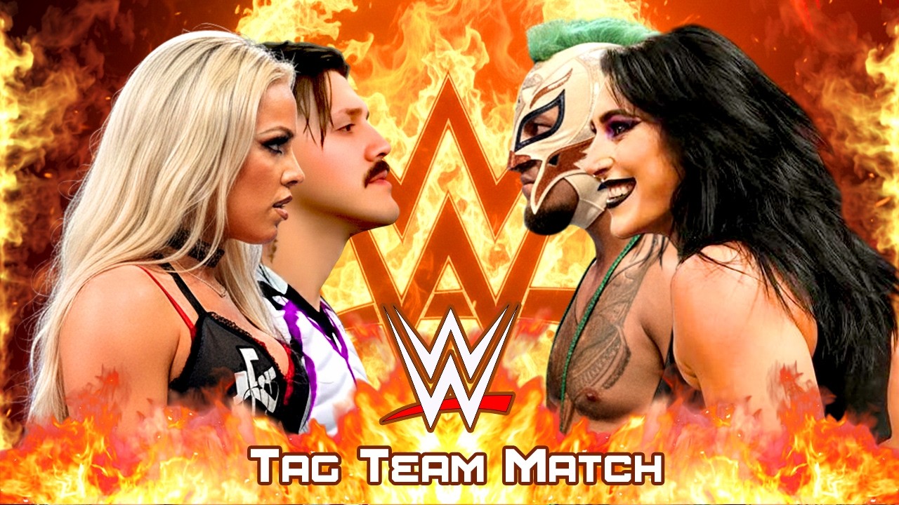 Матч командных боев WWE: Доминик Мистерио и Лив Морган против Рея Мистерио и Рии Рипли, 25.02.202...